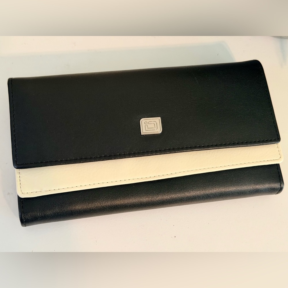 Ideology Black and Cream Trifold Wallet